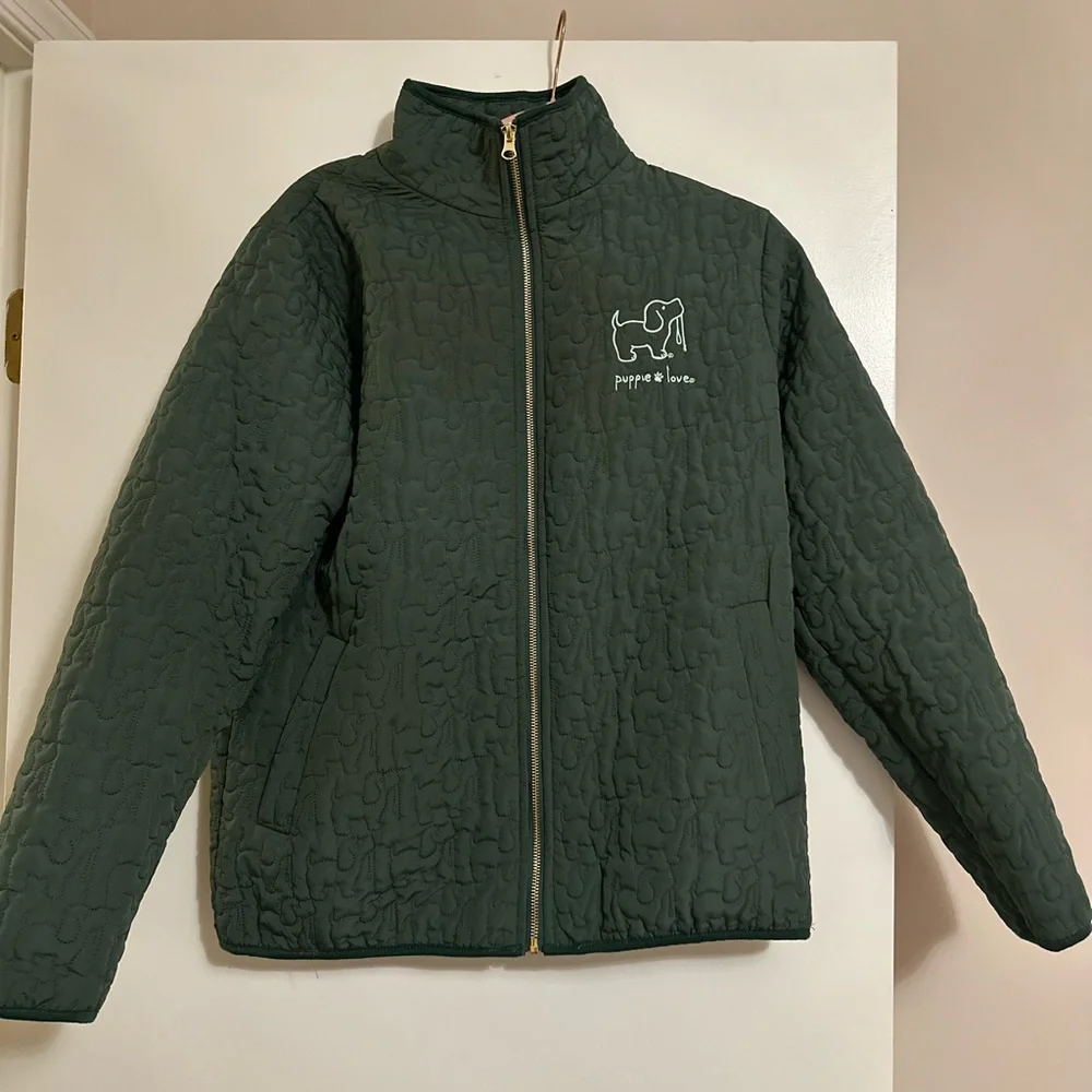 Puffer & Love Women's Green Quilted Jacket - Picture 1 of 5
